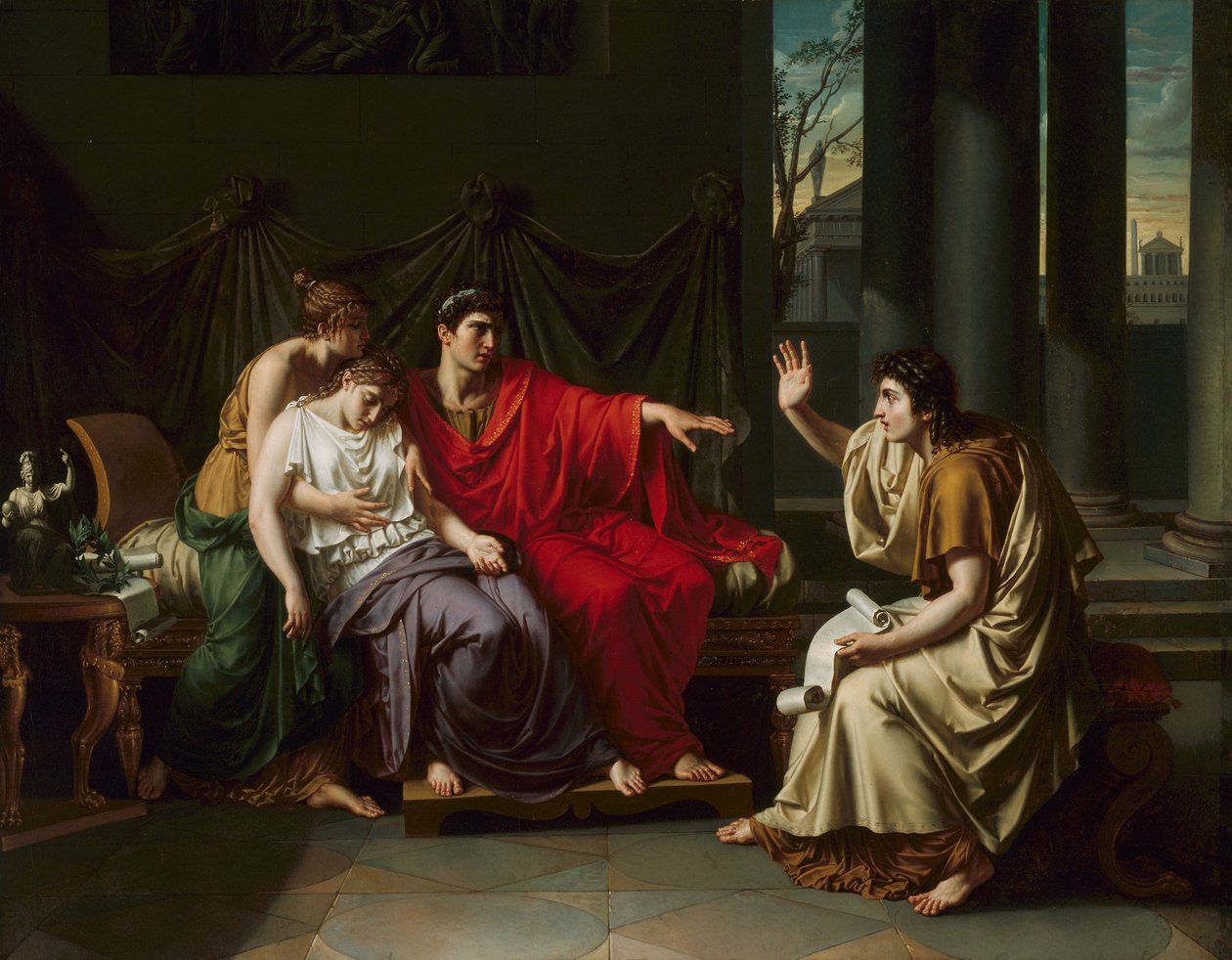 Virgil "Aeneid"i Augustus, Octavia ve Livia'ya Okurken by Jean Baptiste Joseph Wicar