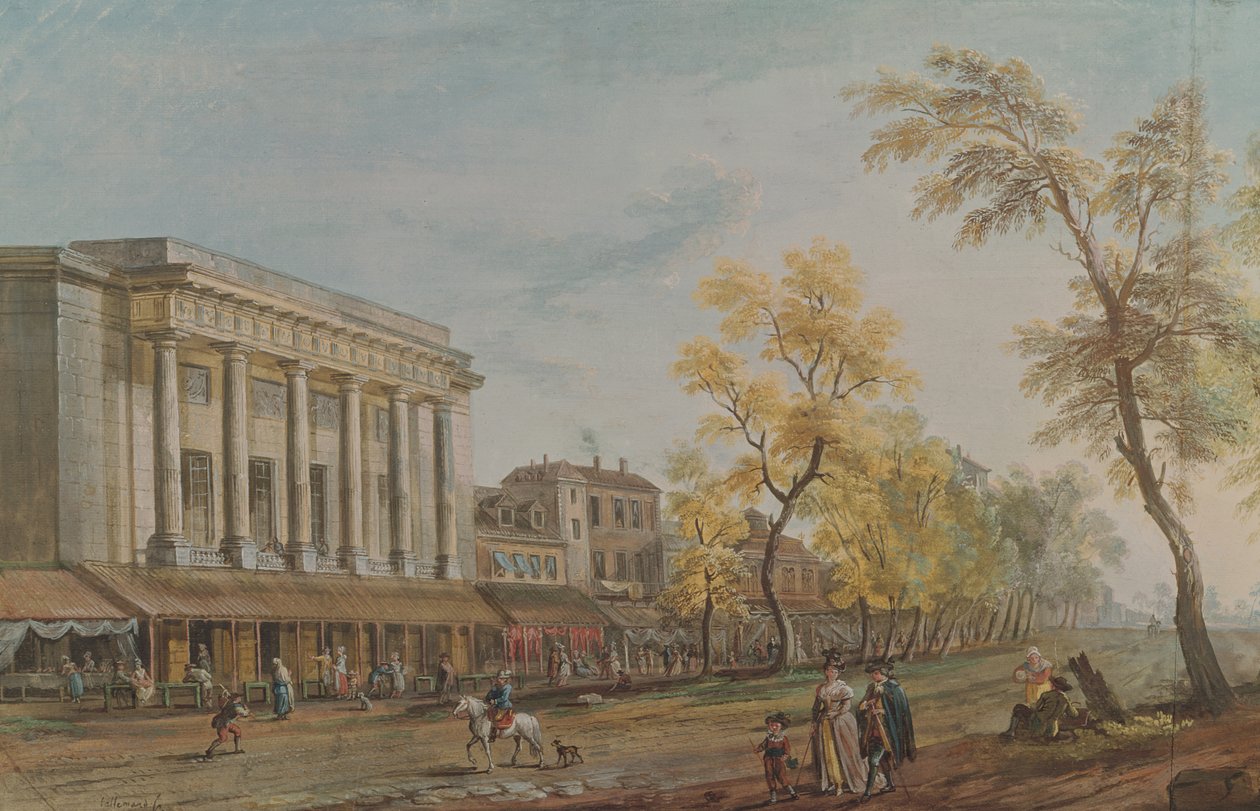 Theatre des Italians by Jean Baptiste Lallemand