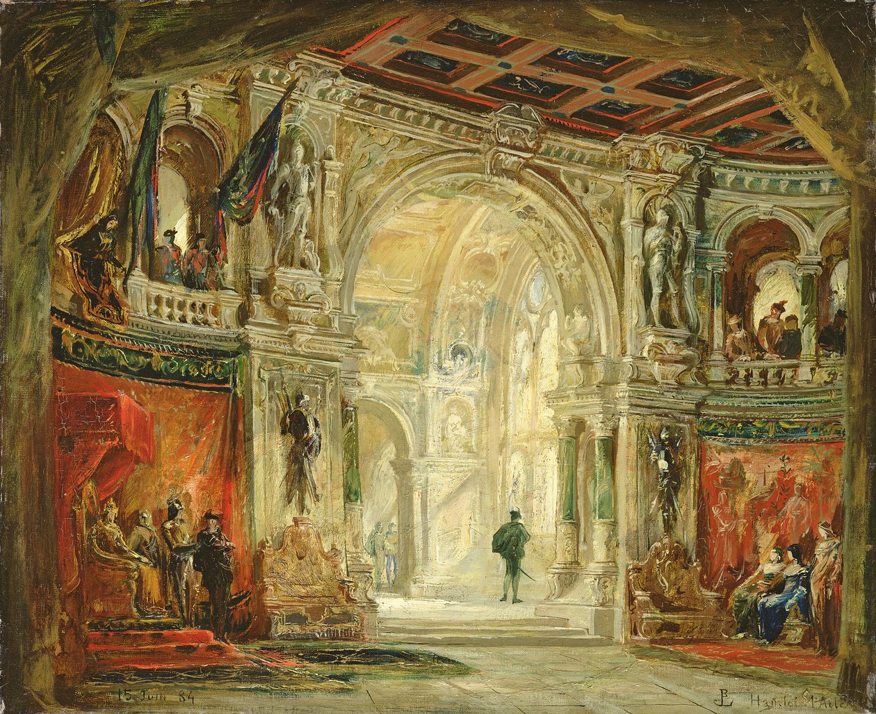 Hamlet, I. Perde, 1884 by Jean Baptiste Lavastre