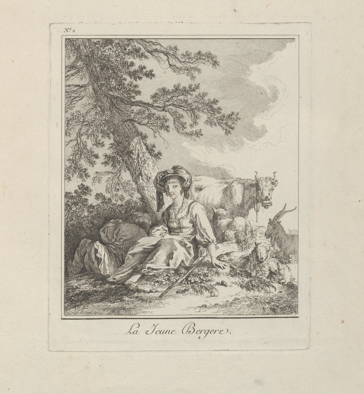 Genç Çoban, Kuzey Halklarının Çeşitli Giysilerinden ikinci tabak by Jean Baptiste Le Prince