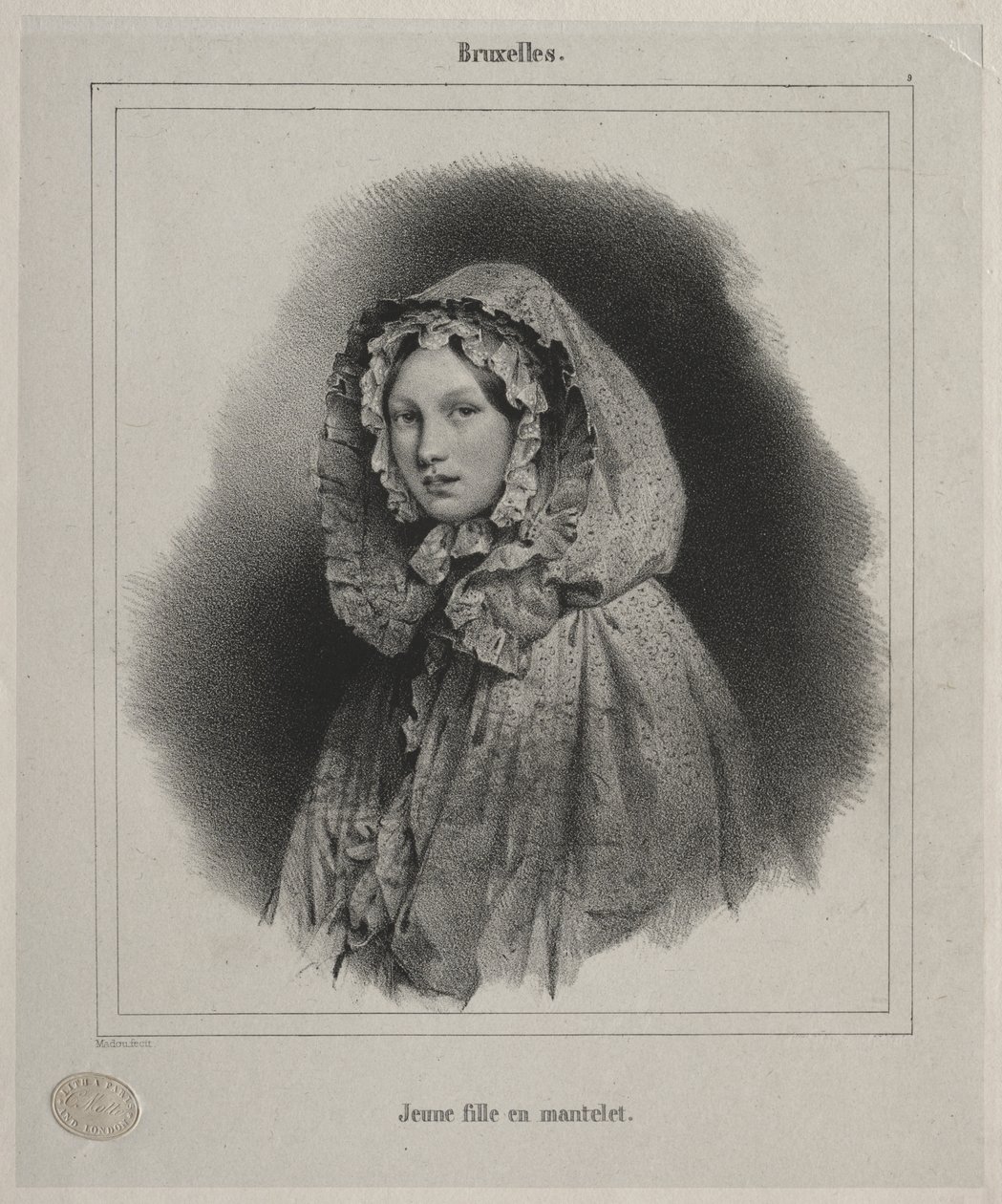 Brüksel: Pelerinli Genç Kız by Jean Baptiste Madou
