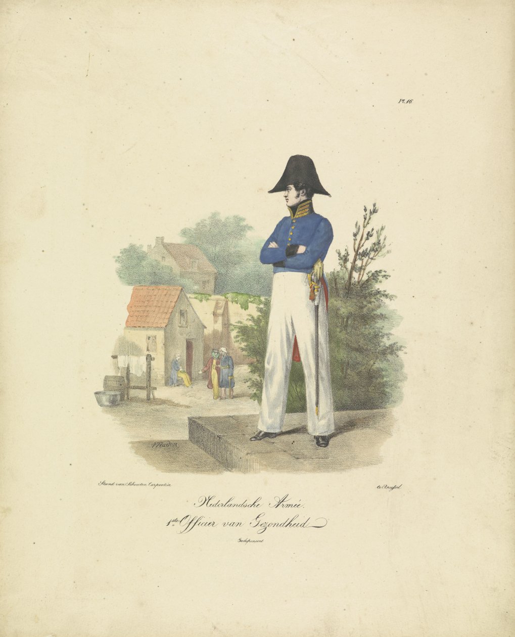Sağlık Memuru, 1820-1825 Hollanda Ordusu. 1. Sağlık Memuru Hollanda Krallığı