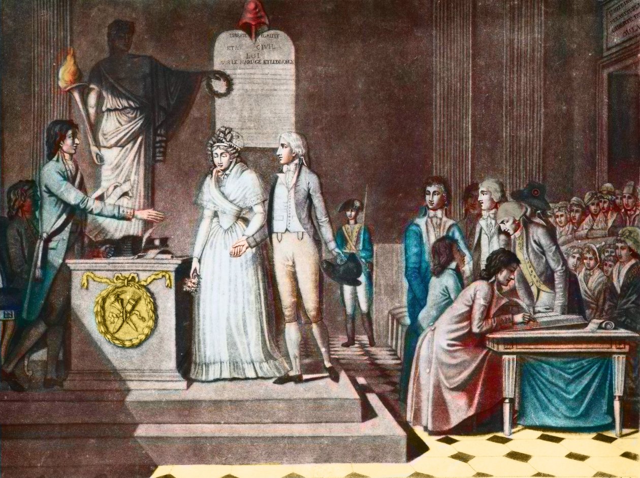 Cumhuriyetçi Evlilik - Cumhuriyetçi Evlilik - Jean-Baptiste Mallet (1759-1835) tarafından Aquatinte