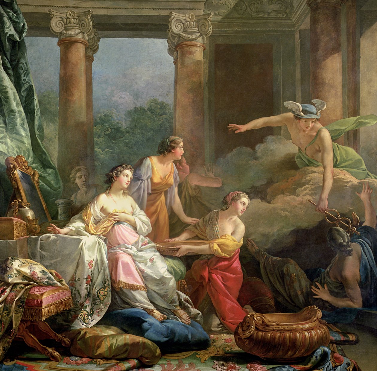 Merkür, Herse ve Aglauros, 1763 by Jean Baptiste Marie Pierre