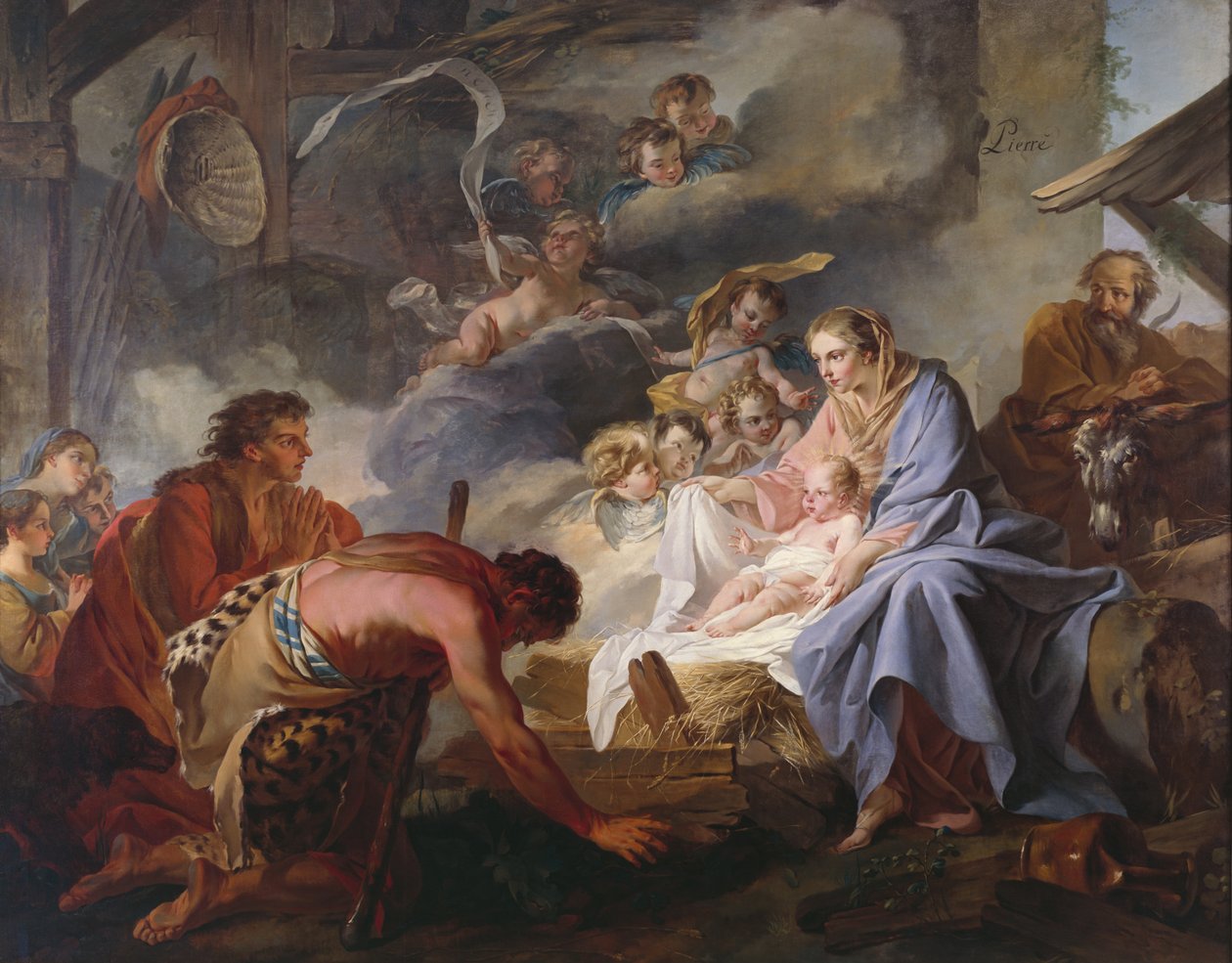 Çobanların Hayranlığı, 1745 by Jean Baptiste Marie Pierre
