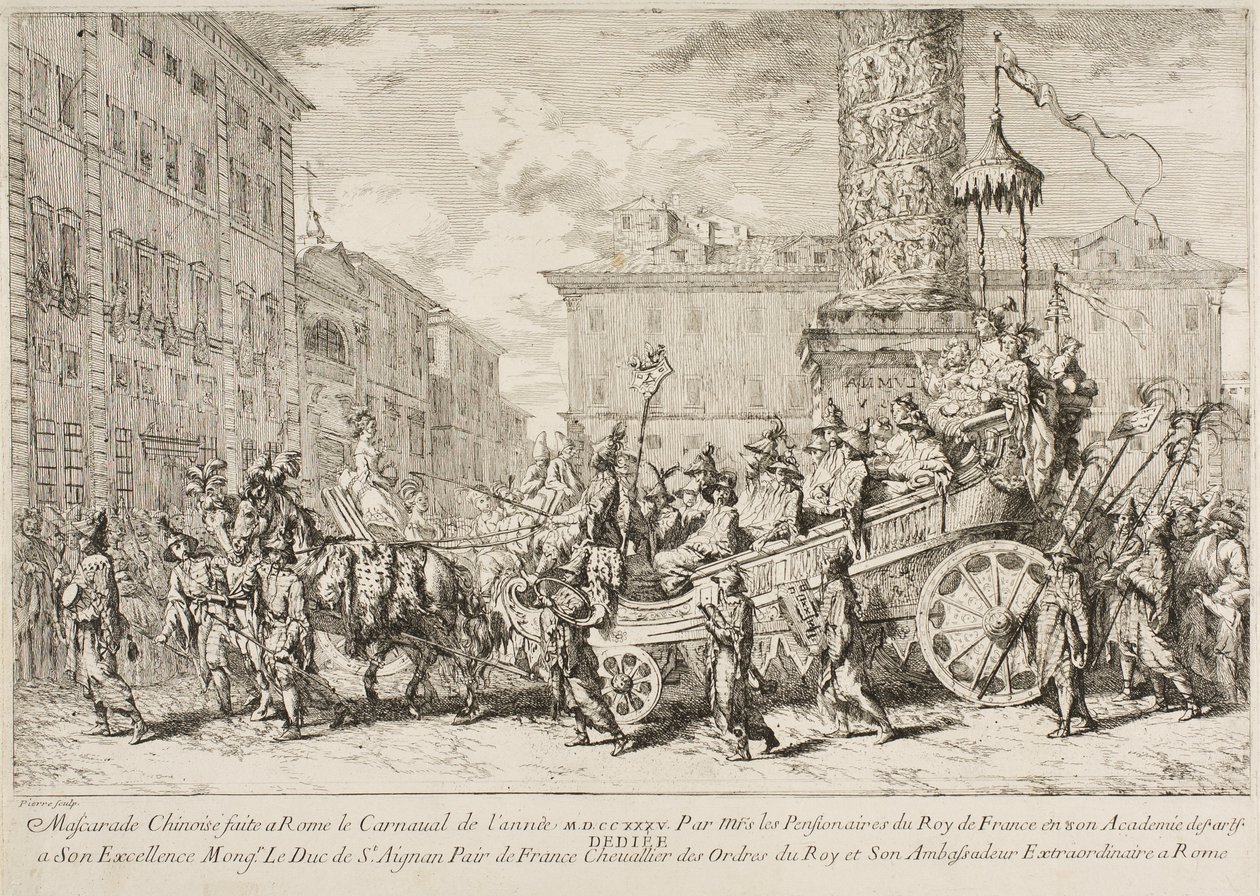 Çin Maskarası, 1735 by Jean Baptiste Marie Pierre