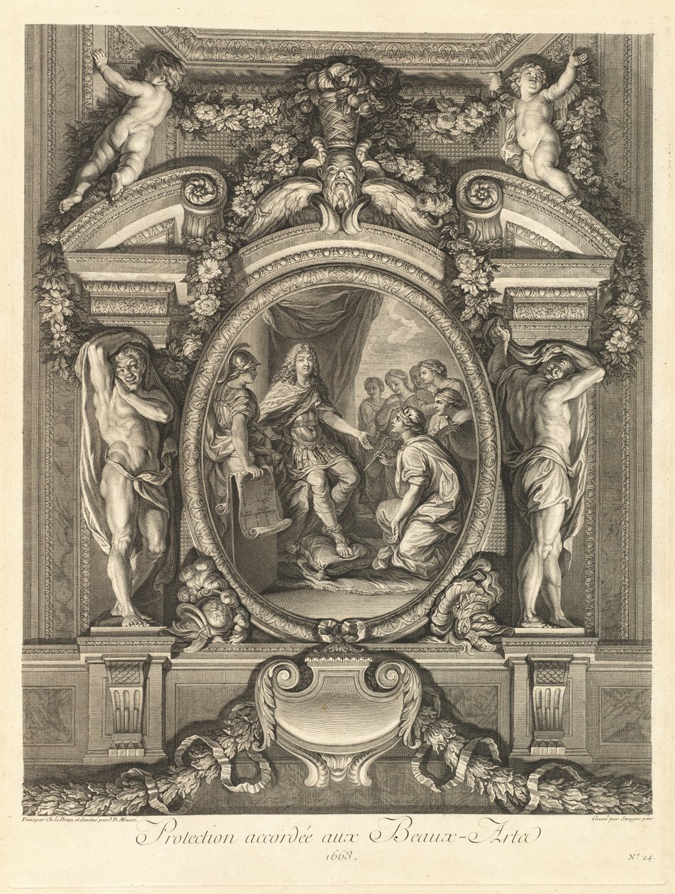 Güzel Sanatlara Sağlanan Koruma 1663 [pl. 24] by Jean Baptiste Masse