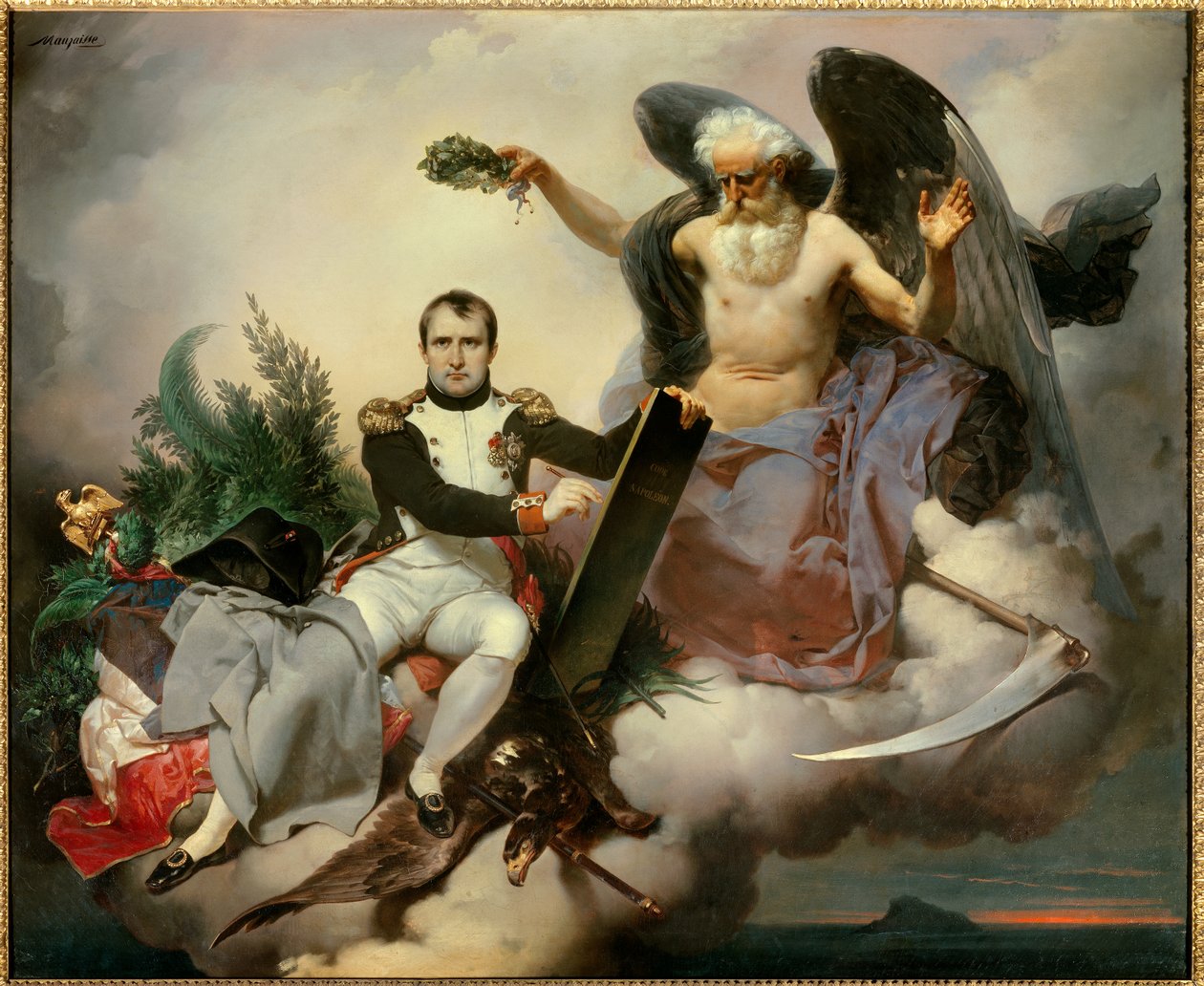 I. Napolyon, Zamana göre taç giyer, Medeni Kanun L'allegorie du Time'ı, 1804'te ilan edilen Napolyon Kanunu olarak bilinen kanunlar kanununu revize ettiği sırada eski bir melek tacı Napolyon Bonapart (1769-1821) kisvesi altında yazar. Jean-Bapt by Jean Baptiste Mauzaisse