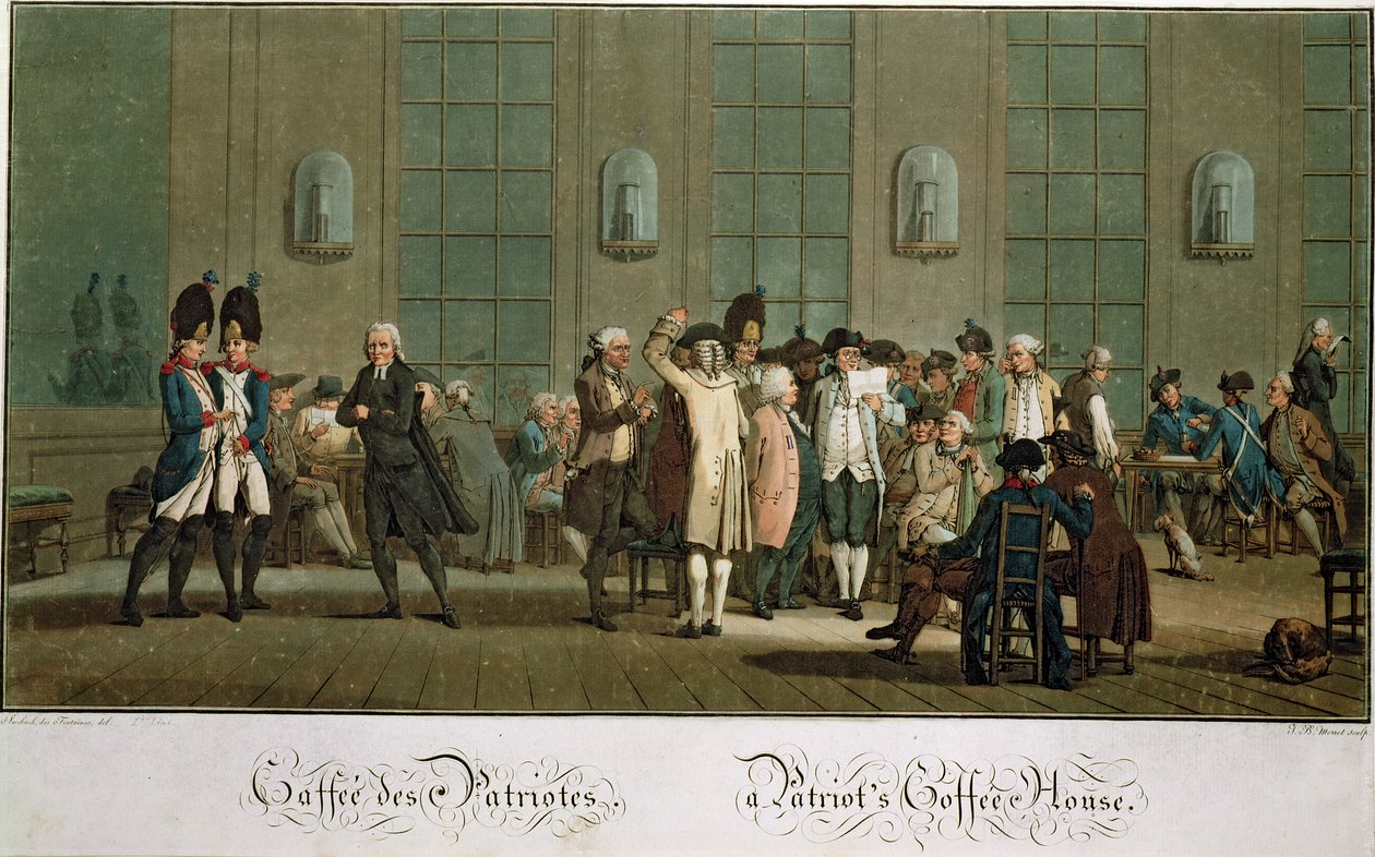 Bir Vatanseverin Kahve Evi (1. baskı) (19. yüzyıl) by Jean Baptiste Morret