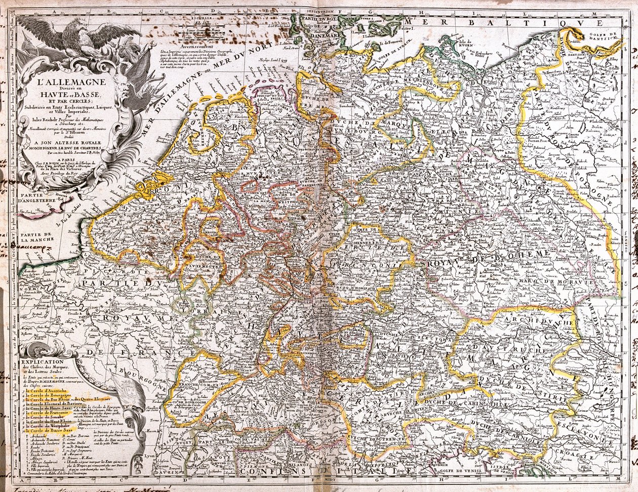 Almanya Haritası (1703) (Gravür by Jean Baptiste Nolin