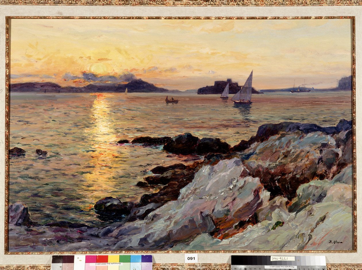 Jean Baptiste Olive (1848-1936) 20. yüzyıl Dim. 50x73 cm Zorunlu mansiyon: Provence, Marsilya