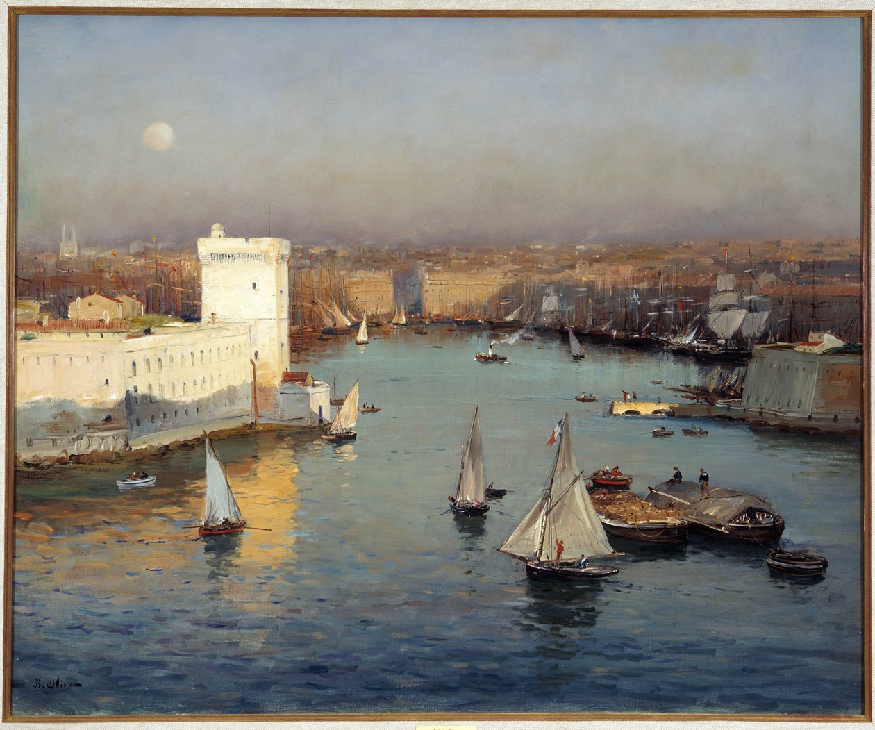 Jean Baptiste Olive (1848-1936) Dim. 50x73 cm Zorunlu söz: Koleksiyon vakfı, de provence, Marsilya by Jean Baptiste Olive