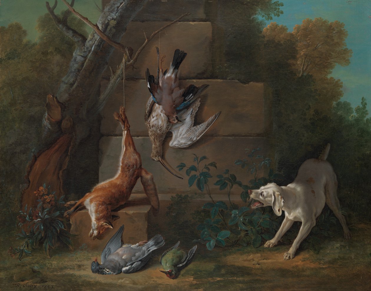 Köpek Koruma Ölü Oyunu, 1753. by Jean Baptiste Oudry