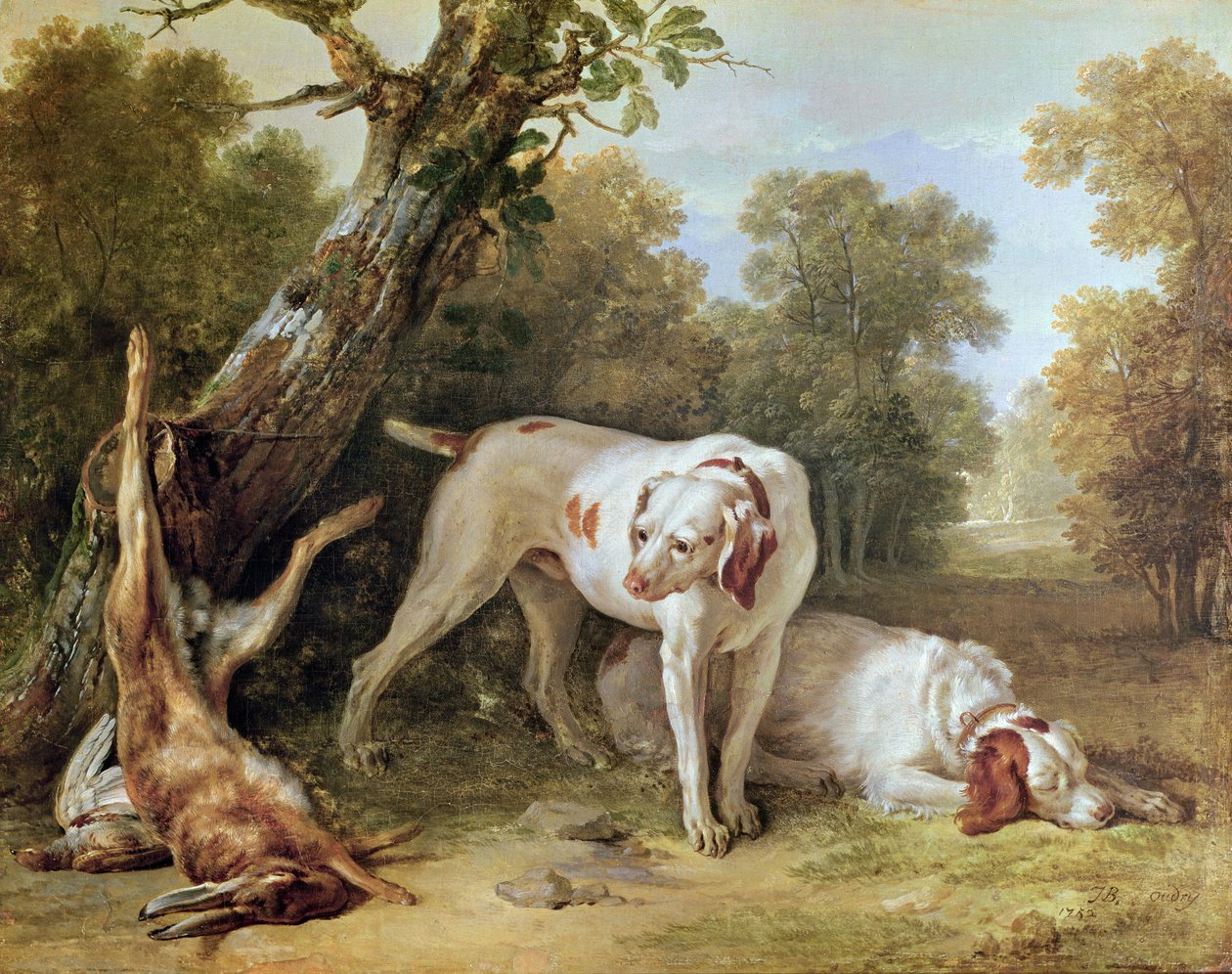 Köpek ve Tavşan by Jean Baptiste Oudry