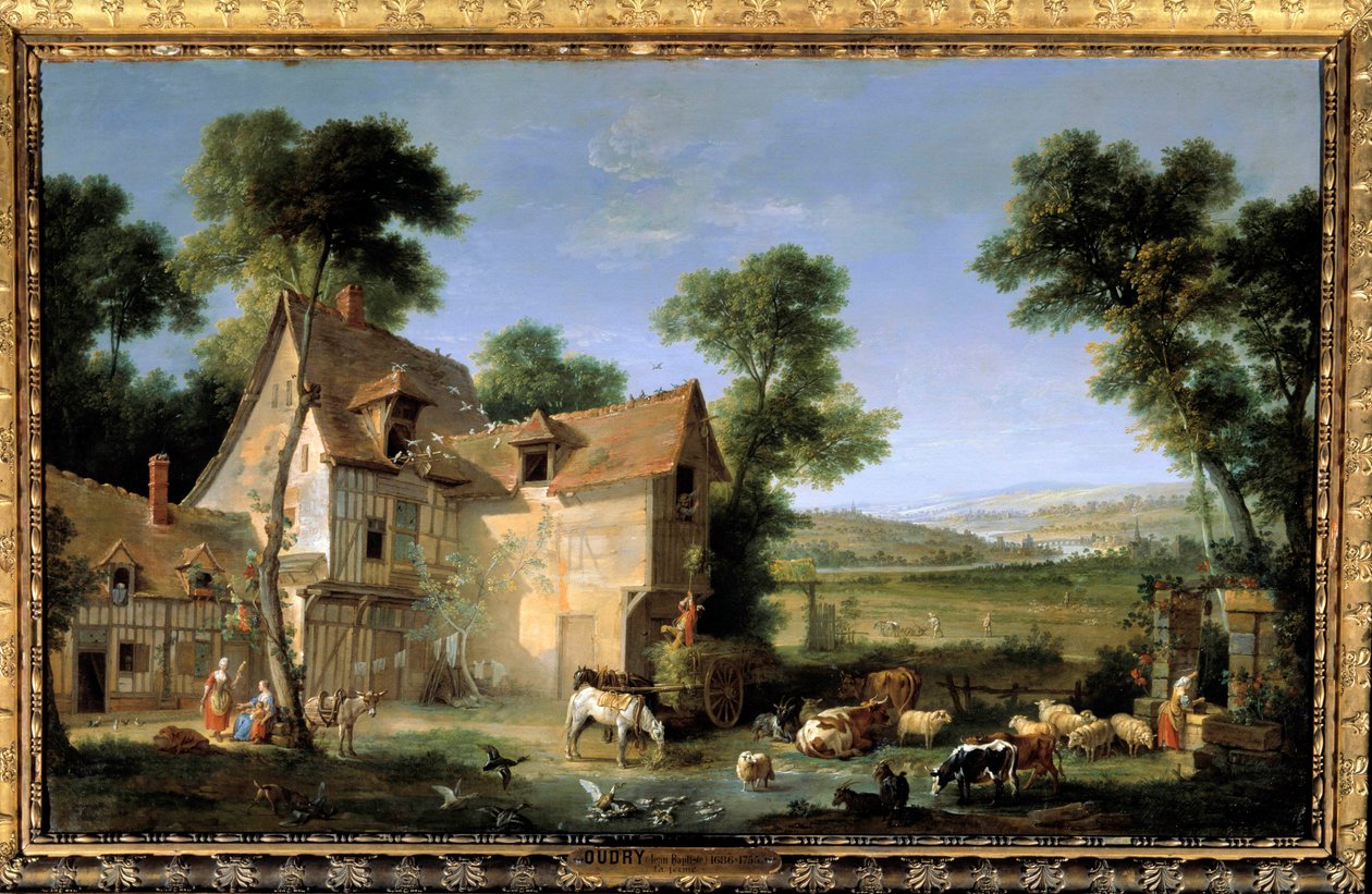 Çiftlik Tablosu Jean Baptiste Oudry (1686-1755) 1750 Sun. 1.3x2.12m by Jean Baptiste Oudry