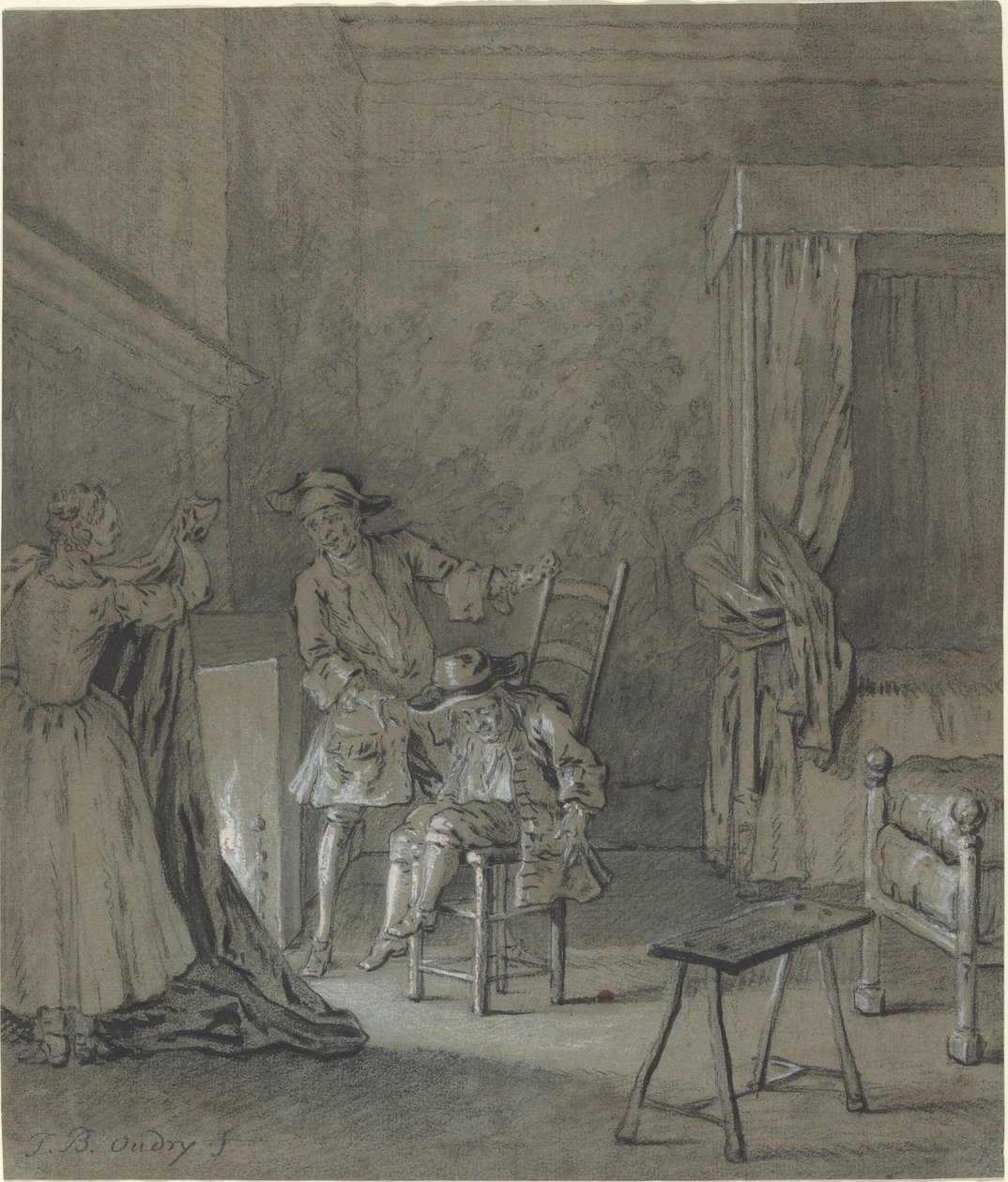 Ragotin, La Rancune tarafından sarhoş edildi by Jean Baptiste Oudry
