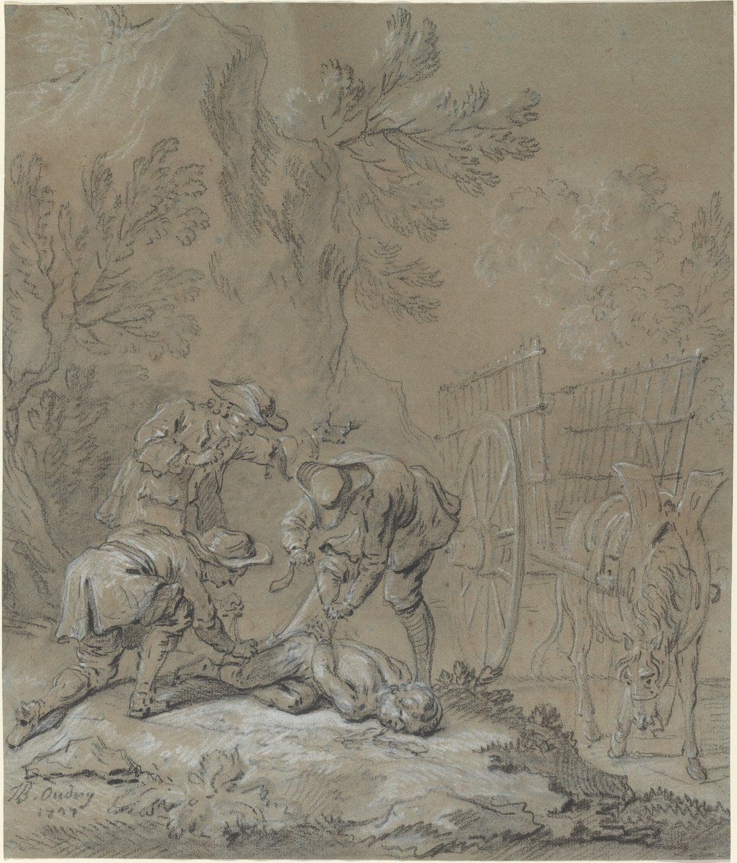 Ragotin delinin ebeveynleri tarafından bağlı by Jean Baptiste Oudry