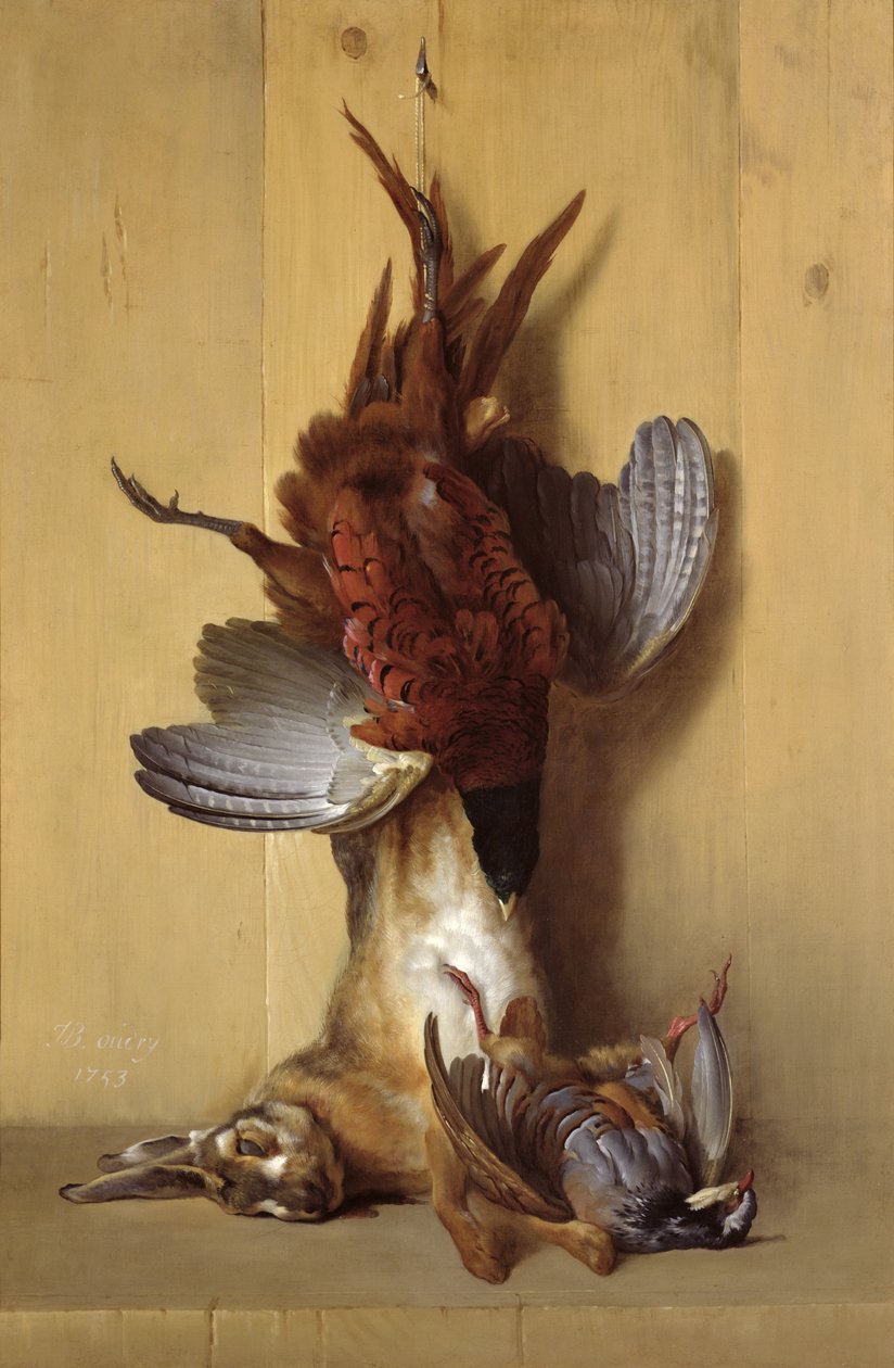 Tavşan, Sülün ve Kırmızı Keklik ile Natürmort, 1753 by Jean Baptiste Oudry