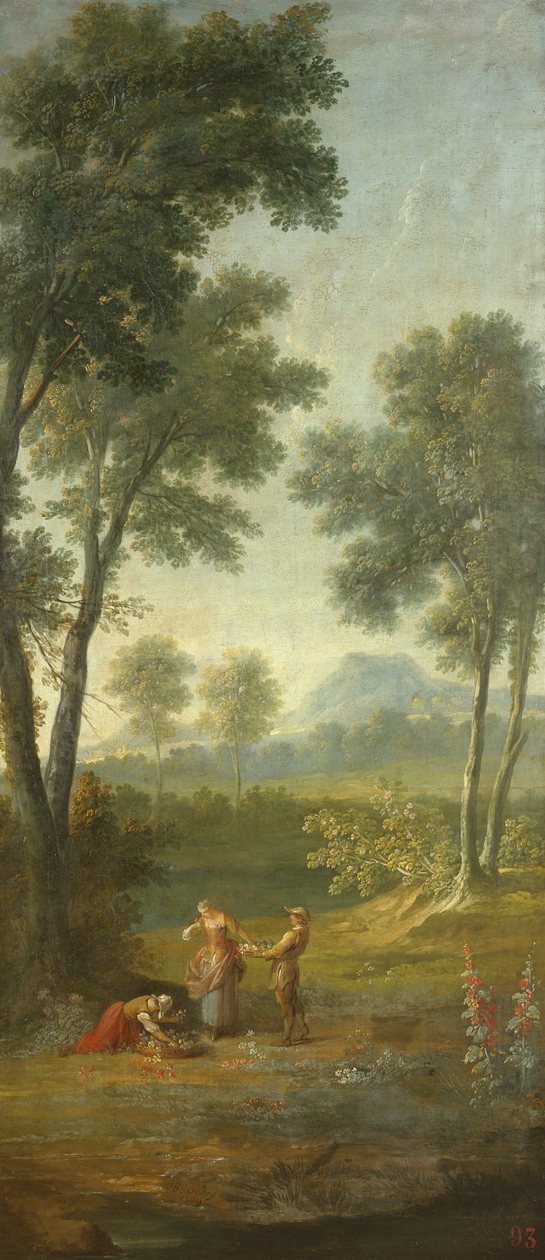 Çiçek Satıcısı (Koku) 1749 by Jean Baptiste Oudry
