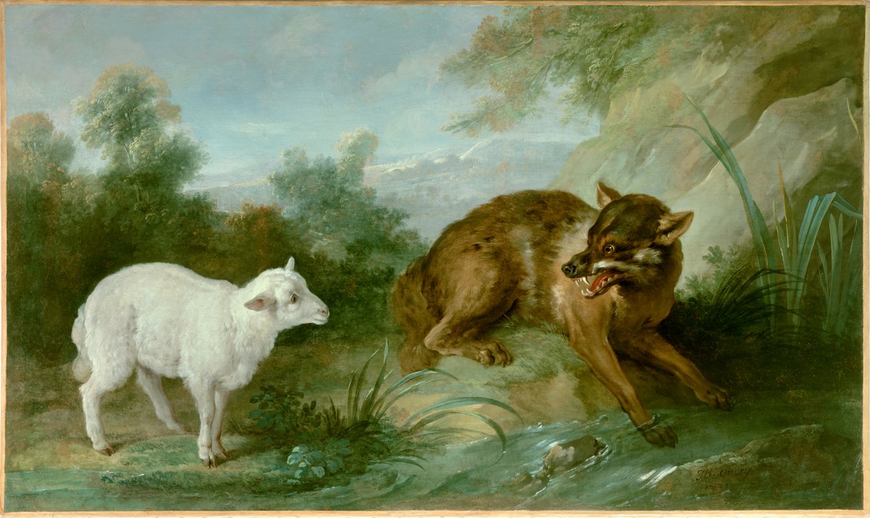 Kurt ve kuzu. Jean de La Fontaine