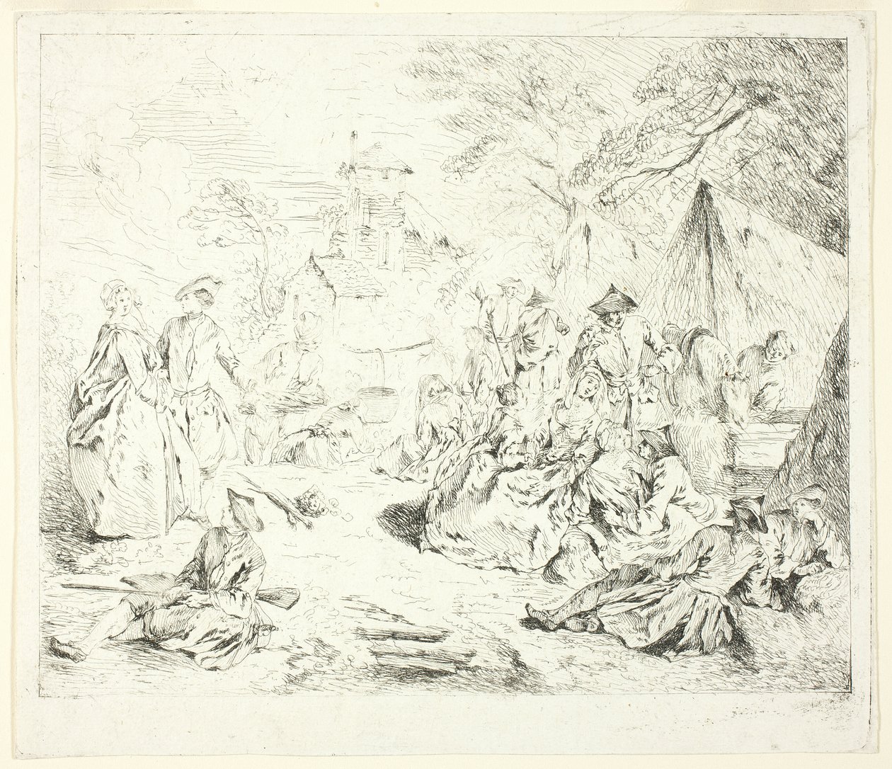 Halte de Soldates by Jean-Baptiste Pater