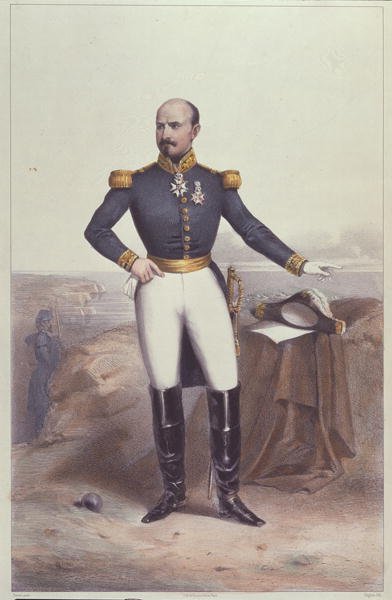 General Louis Jules Trochu (1815-96) (renkli taş) by Jean Baptiste Perrot