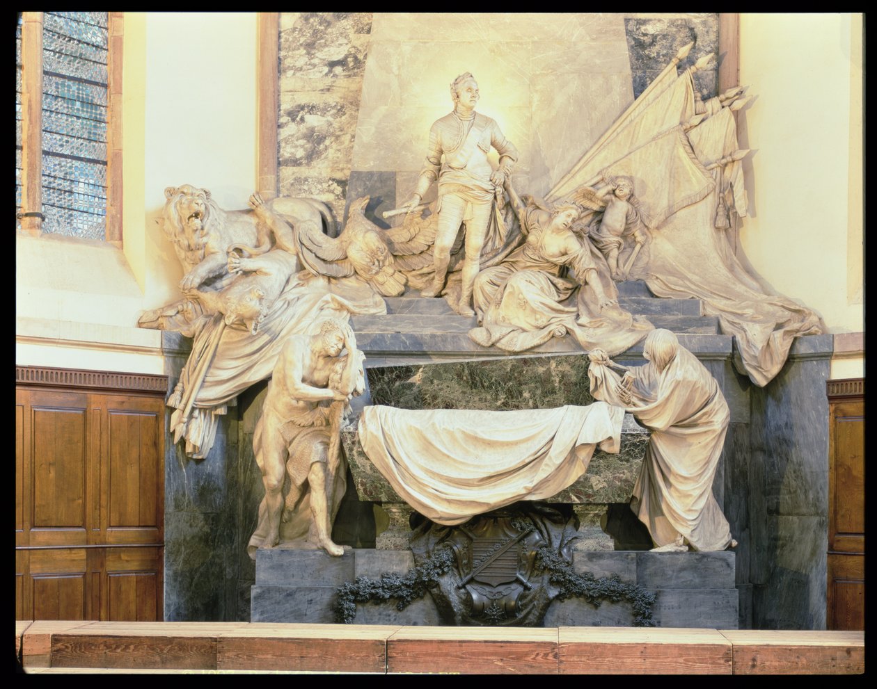 Mareşal Maurice de Saxe'nin Mezarı (1696-1750) 1756-77 (mermer) by Jean Baptiste Pigalle