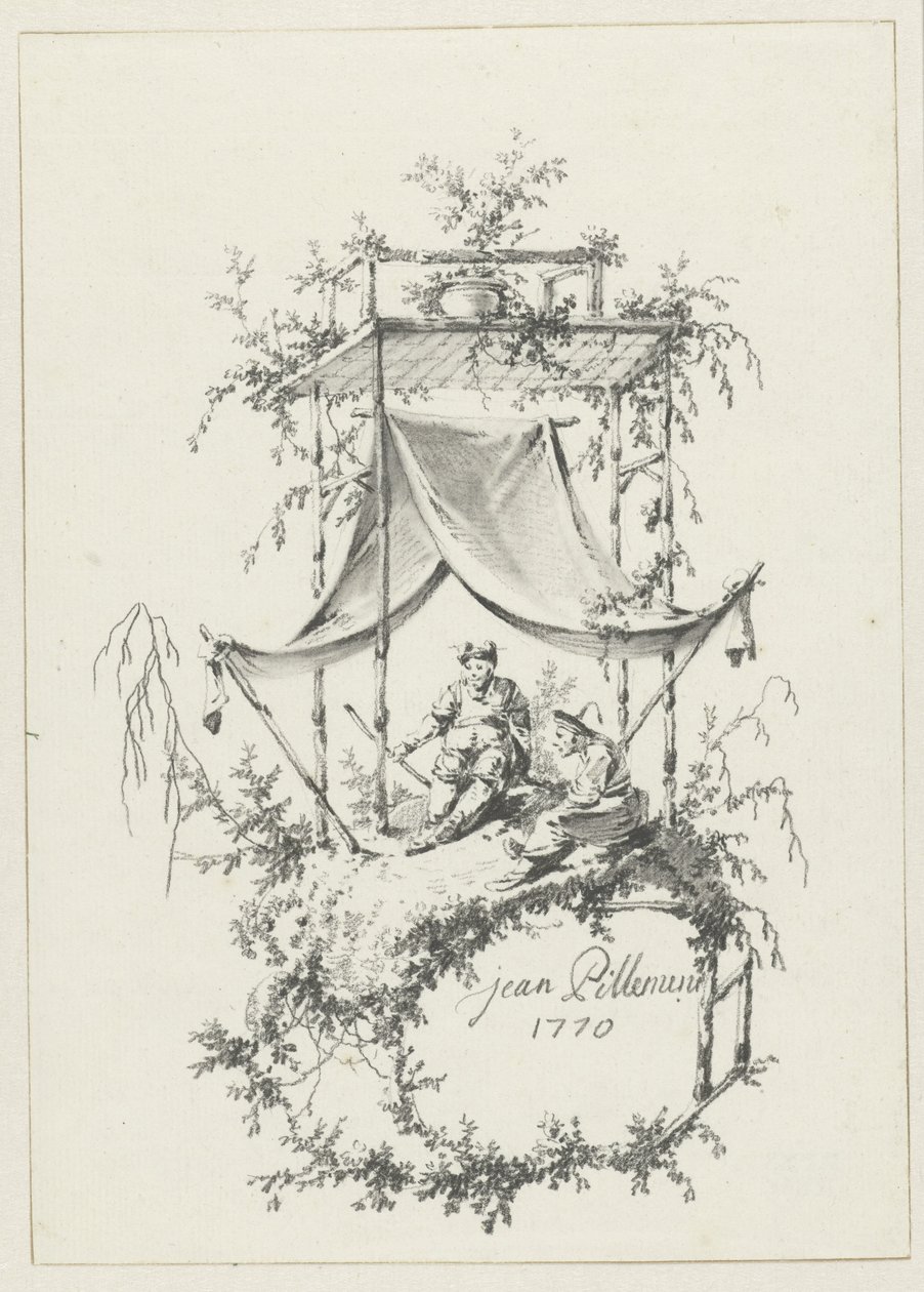 Chinoiserie tarzında kompozisyon by Jean Baptiste Pillement