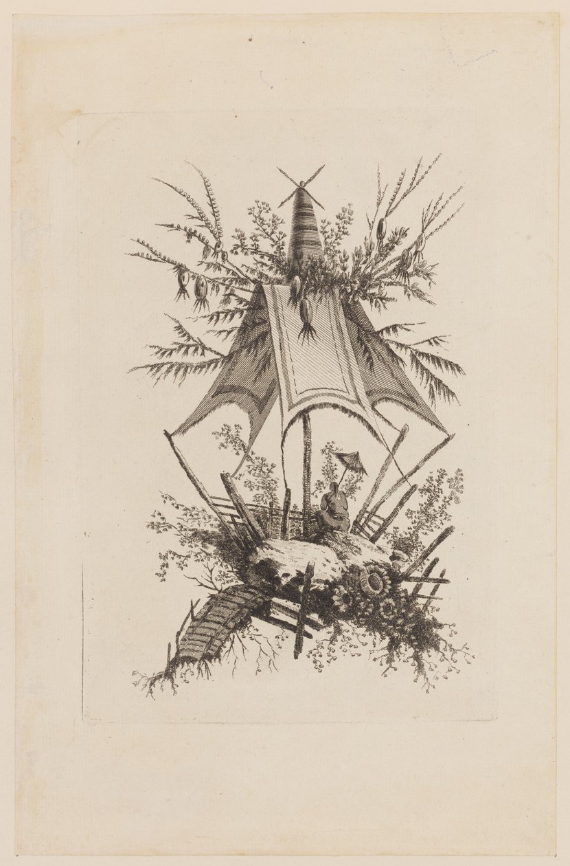"Çin Çadırları Koleksiyonu"ndan Çadır Altındaki Şekil by Jean Baptiste Pillement