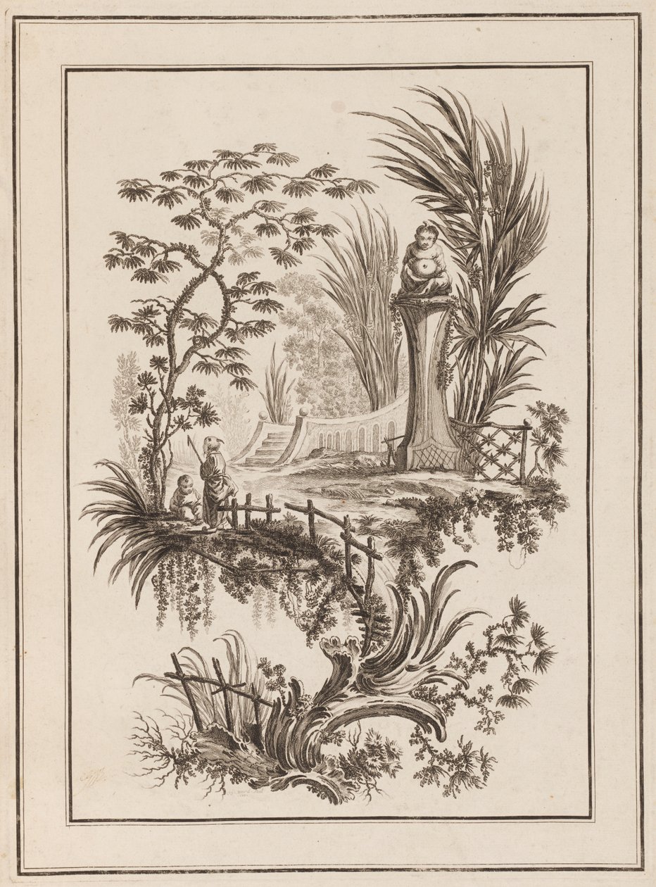Bahçedeki Figürler by Jean Baptiste Pillement