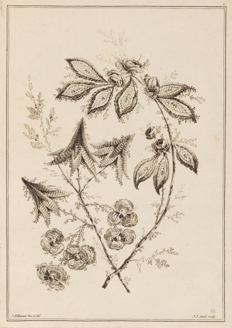 çiçek dalı by Jean Baptiste Pillement