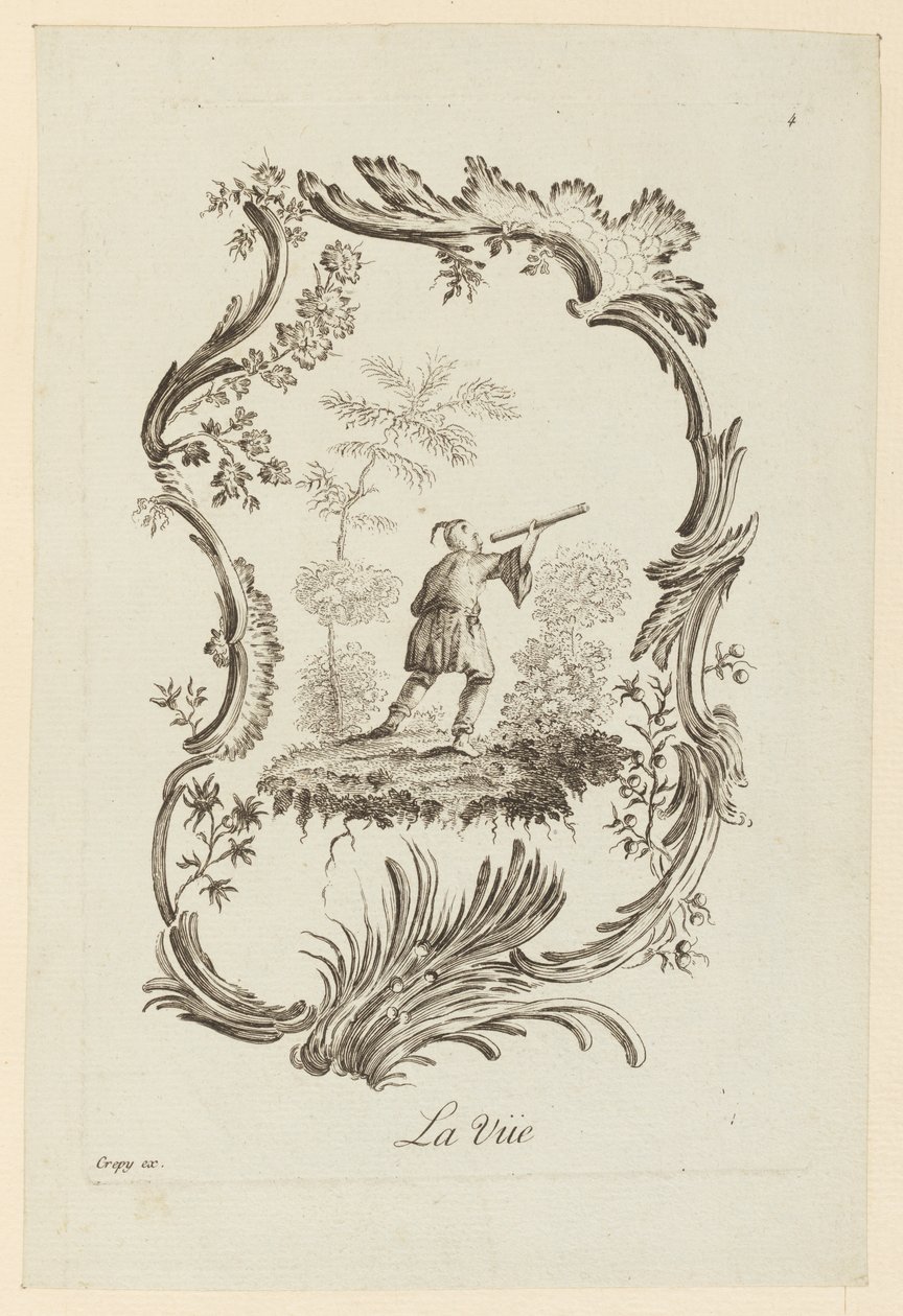 "Beş Duyu" dan Görünüm by Jean Baptiste Pillement