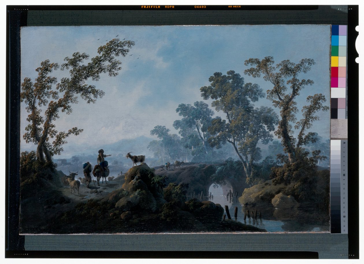 Çobanlarla manzara by Jean Baptiste Pillement