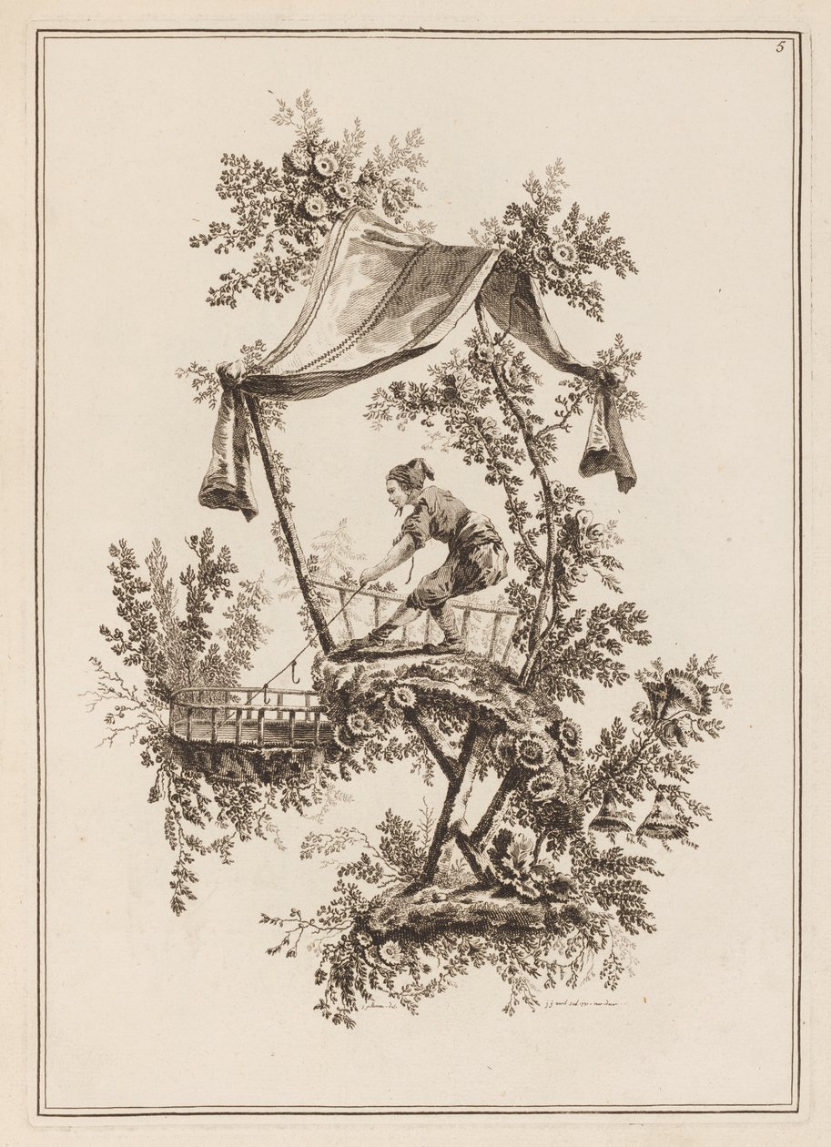 Plaka 5, "On İki Balıkçı ve Avcı Süiti" by Jean Baptiste Pillement