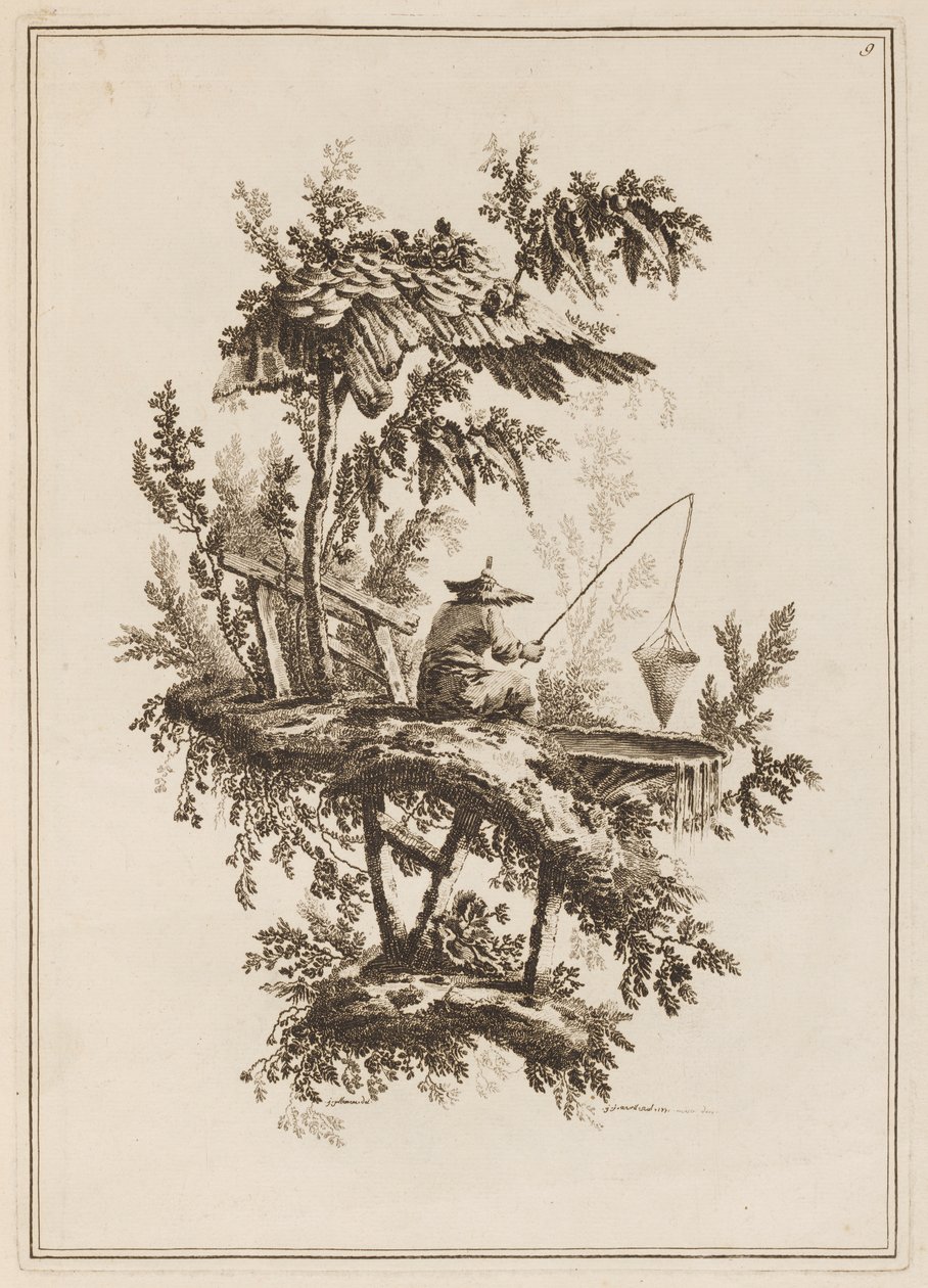 Plaka 9, "On İki Balıkçı ve Avcı Odası" by Jean Baptiste Pillement