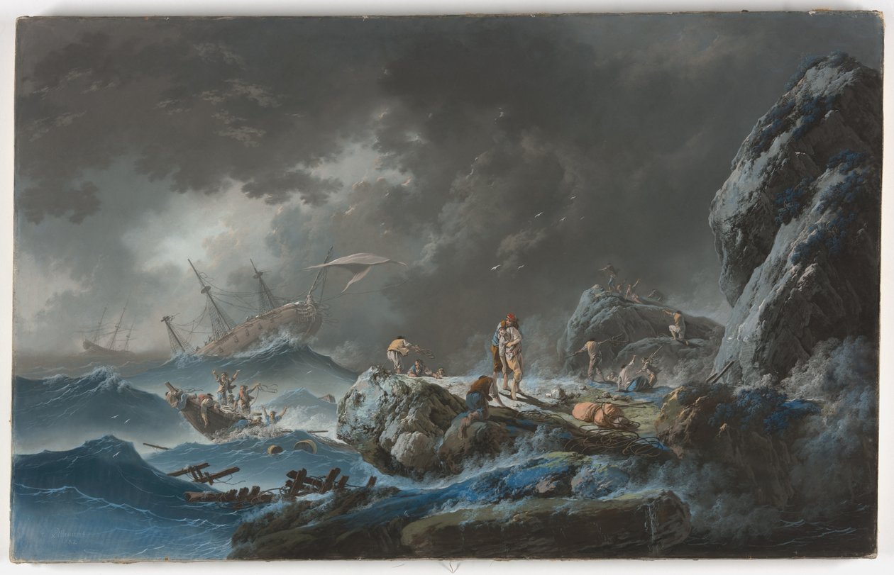 gemi enkazı by Jean Baptiste Pillement