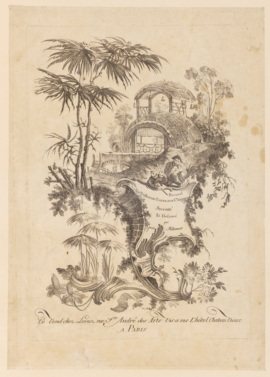 Başlık Sayfası, "Farklı Çin Panellerinin Koleksiyonu" by Jean Baptiste Pillement