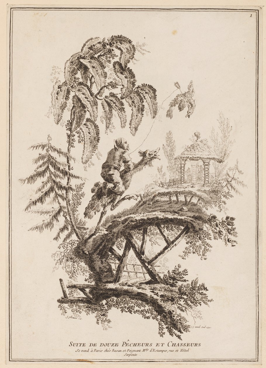 Başlık Sayfası, "On İki Balıkçı ve Avcı Süiti" by Jean Baptiste Pillement