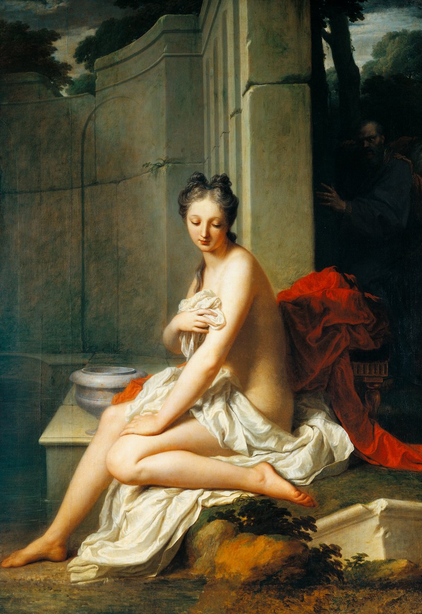 Susanna banyo yapıyor, Jean-Baptiste Santerre (1651-1717), tuval üzerine yağlıboya, 200x145 cm by Jean Baptiste Santerre