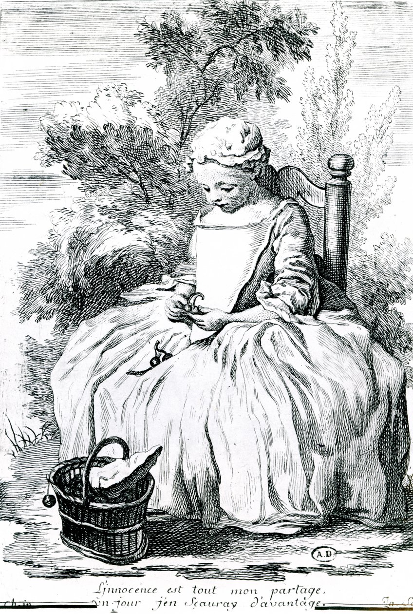 L'Innocence, c.1738 (gravür) by Jean Baptiste Simeon (after) Chardin