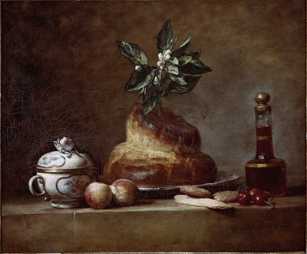 Çörek veya tatlı. ( 1763, Tuval üzerine yağlı boya) by Jean Baptiste Simeon Chardin