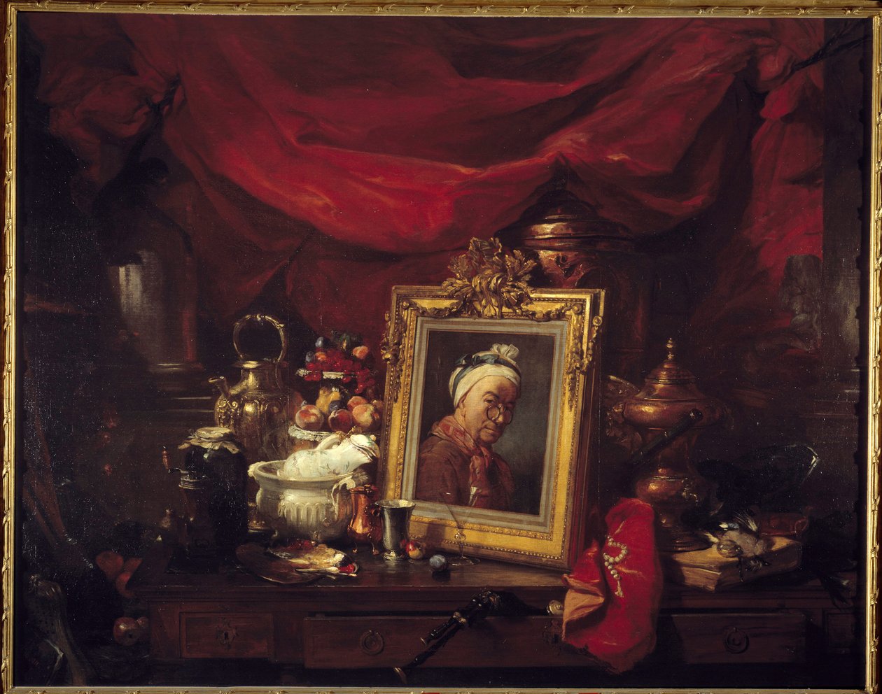 Chardin ve modelleri. Bir dizideki tablo (abyme). Jean Baptiste Simeon Chardin