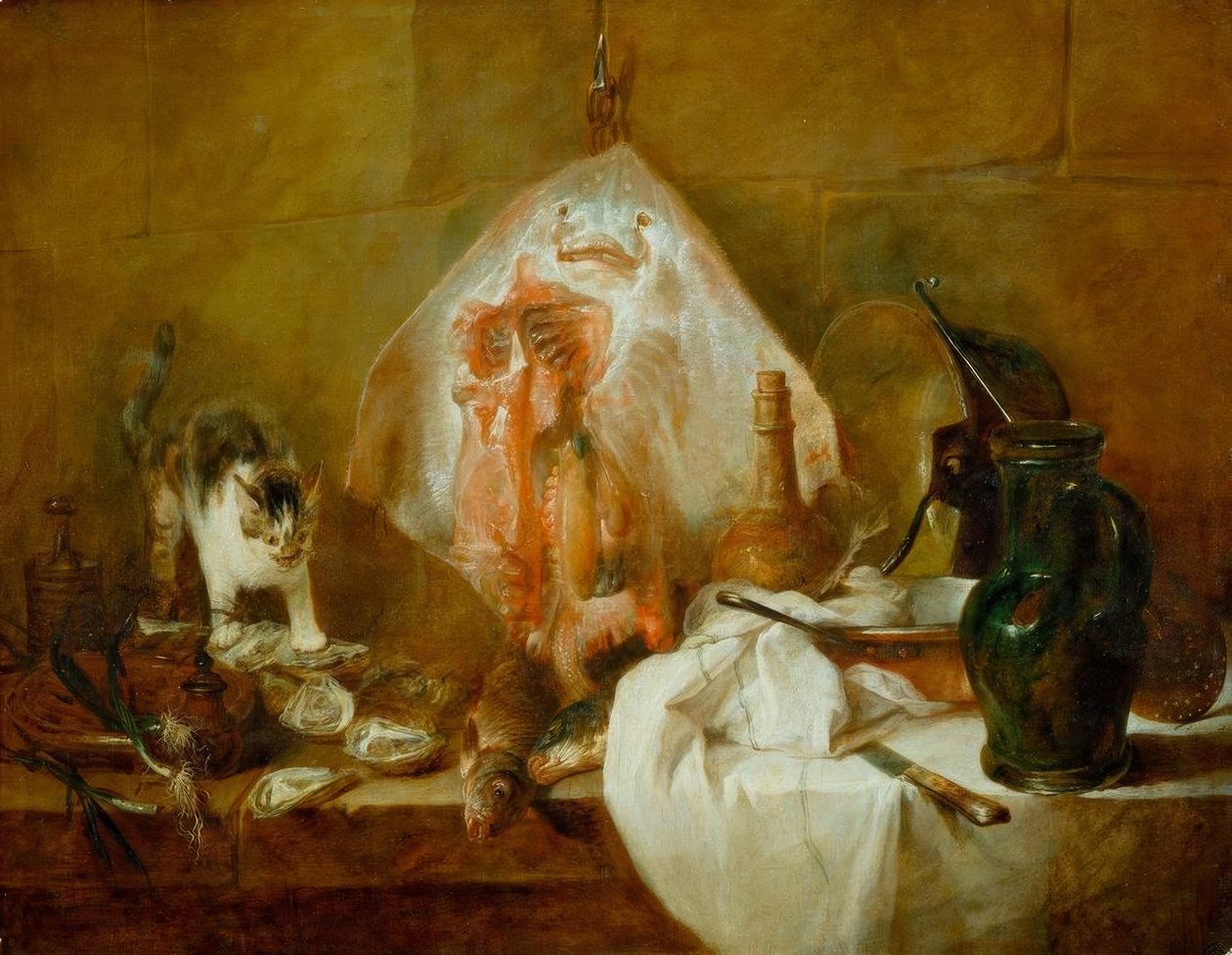 Mutfak iç mekanı olarak da bilinen ışın by Jean Baptiste Simeon Chardin