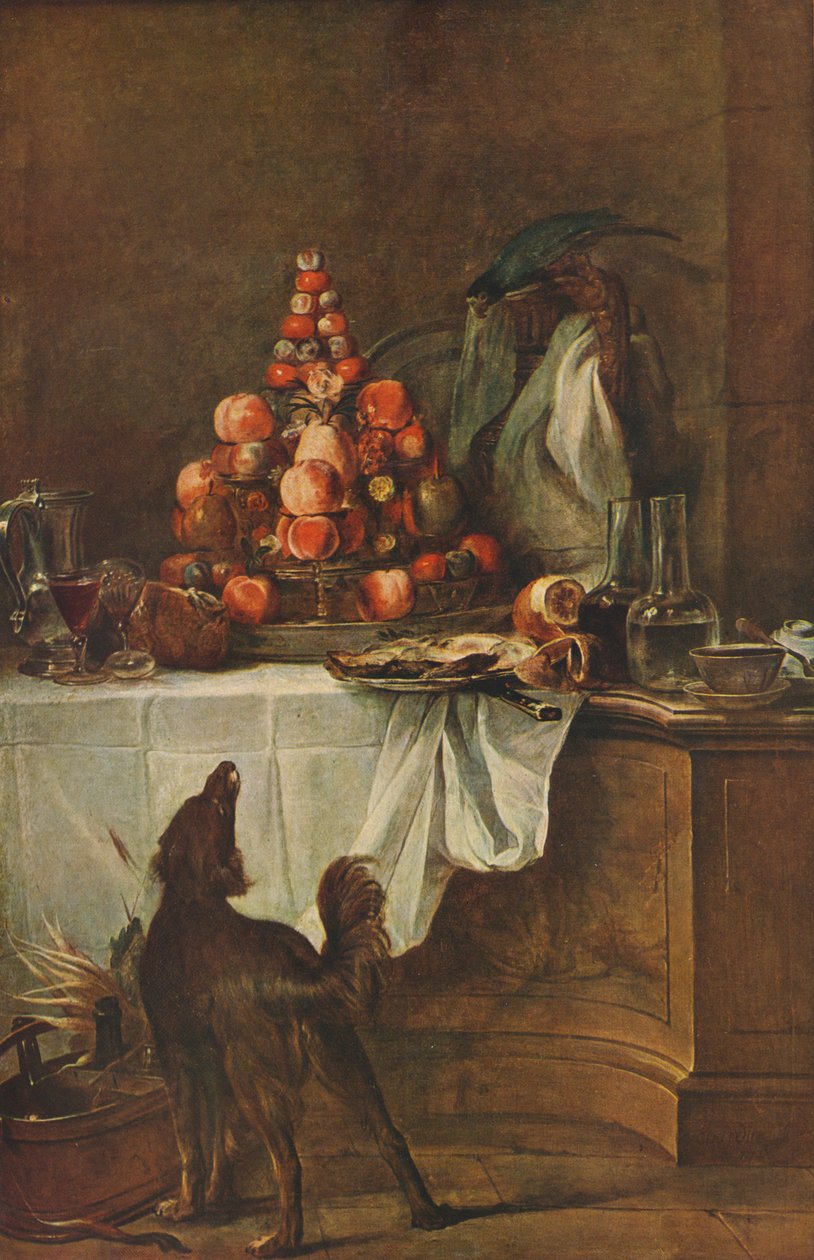 Natürmort, Chardin, 1728, 1939. by Jean Baptiste Simeon Chardin