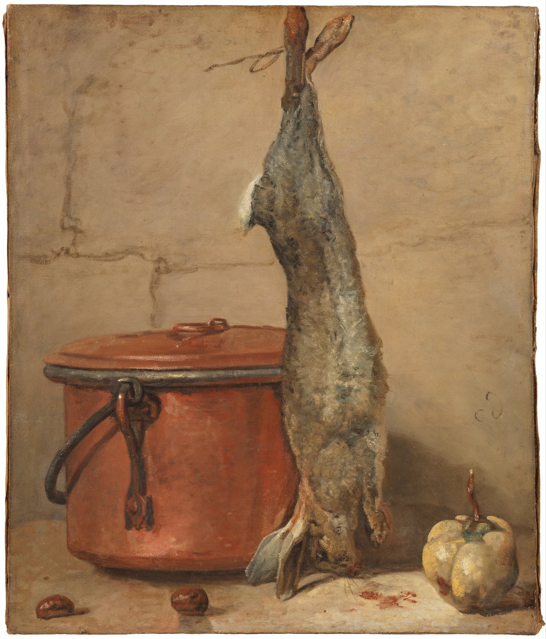 Tavşan ve Bakır Tencere c.1739-40 by Jean Baptiste Simeon Chardin