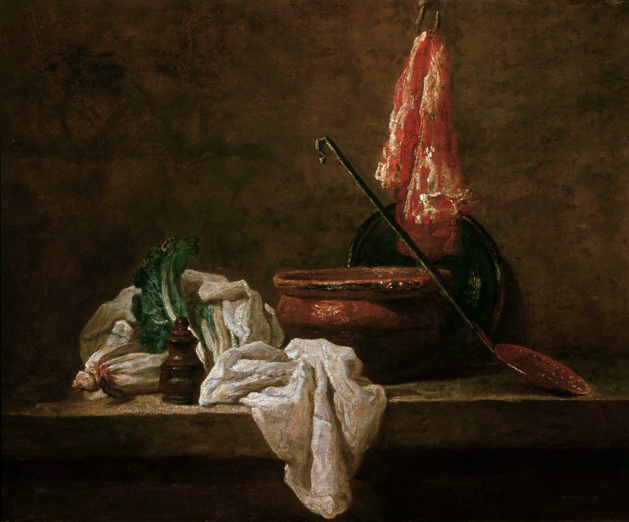 Kereviz Köklü Natürmort, 1732. by Jean Baptiste Simeon Chardin