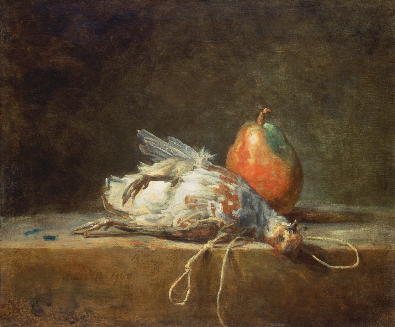Keklik ve Armut ile Natürmort, 1748 by Jean Baptiste Simeon Chardin