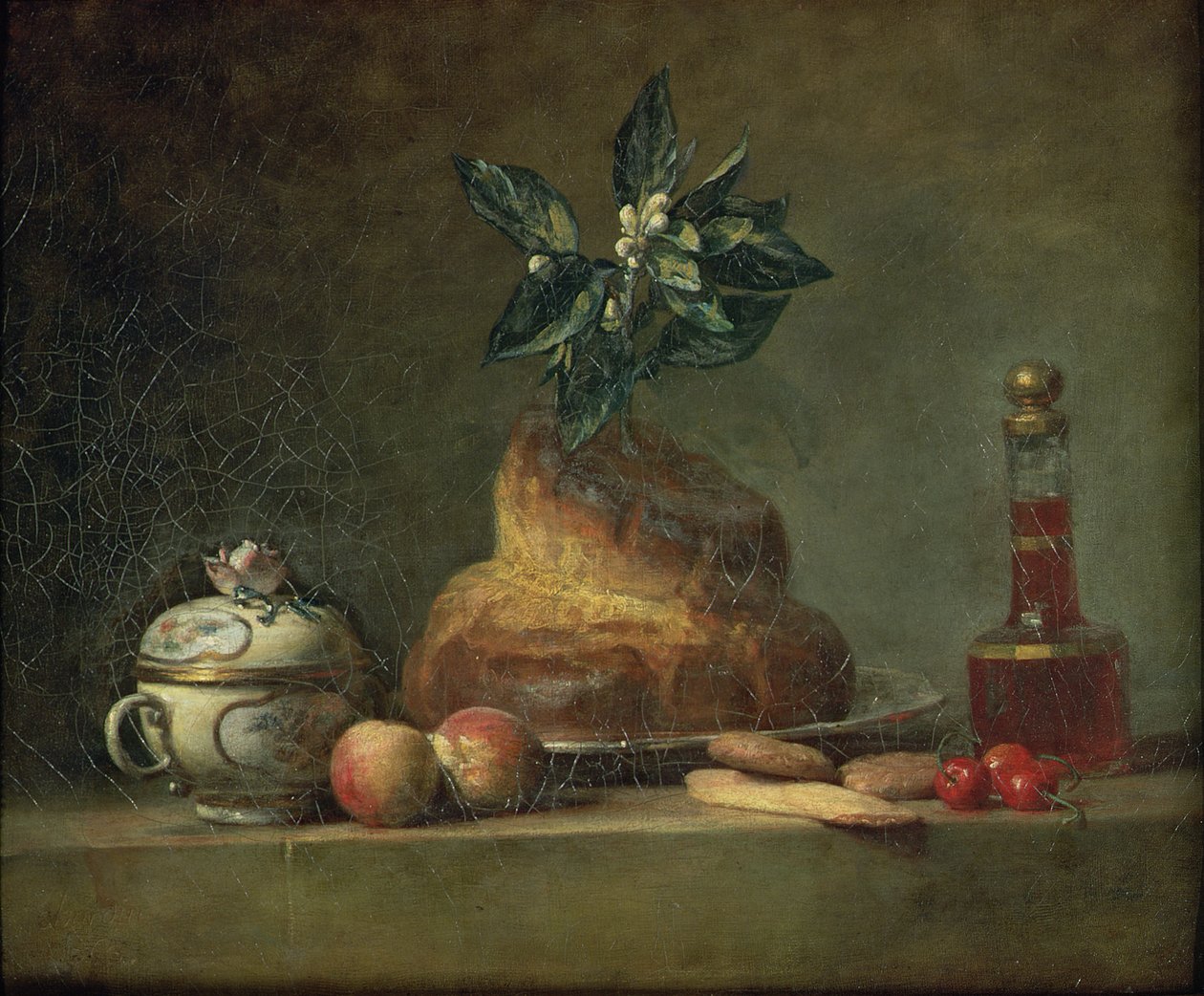 Brioche veya Tatlı, 1763 by Jean Baptiste Simeon Chardin