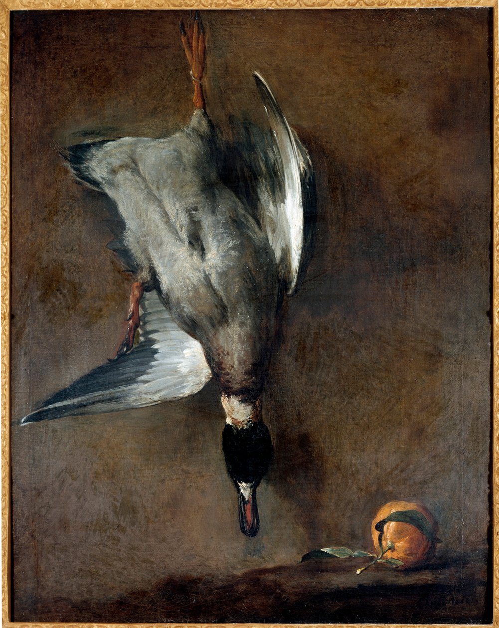 Ölü Ördek Tablosu Jean Baptiste Simeon Chardin (1699-1779) 18. yüzyıl Gien, Musée de la Chasse by Jean Baptiste Simeon Chardin