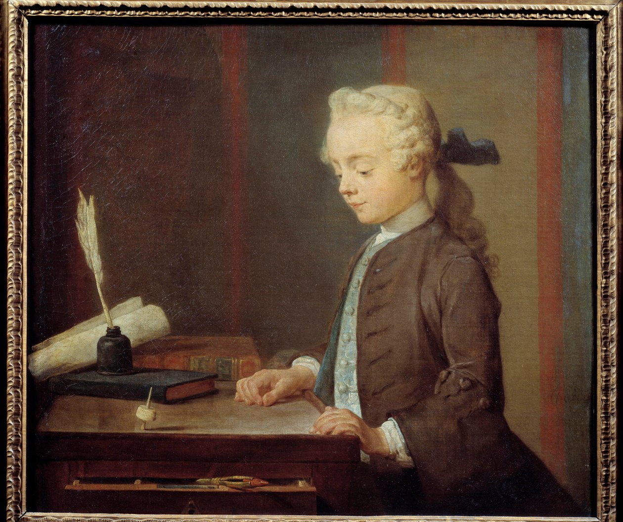 Toton Çocuk. Auguste Gabriel Godefroy (1728-1813) Toton oynayan bir çocuk, bir tür top gibi döndürülmüş dört yüze sahip. Jean Baptiste Simeon Chardin